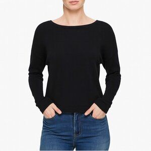 Becool Women's Black long sleeve  Pullover Top Size M/L